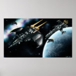 Space patrol art poster