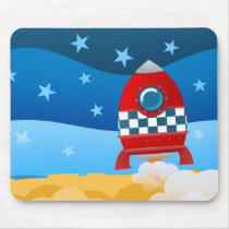 space rocket - mousepad