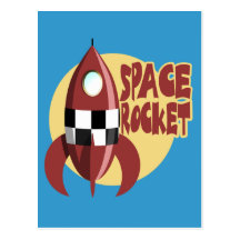 Space Rocket Post Card