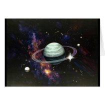 Space, Saturn Rings & Moons