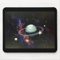 Space, Saturn Rings & Moons