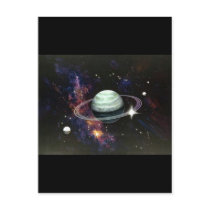 Space, Saturn Rings & Moons