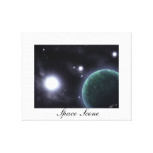 Space Scene Canvas Canvas Print