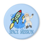 Space  Ship  Astronaut Mission magnets