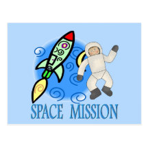 Space  Ship  Astronaut Mission Post Cards