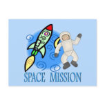 Space  Ship  Astronaut Mission postcards