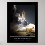 Space Shuttle Atlantis Lift-off NASA STS-104 Posters