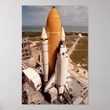 Space Shuttle Atlantis Prepares for Launch Poster