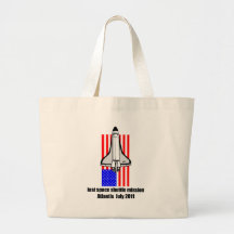 space shuttle Atlantis Tote Bags