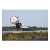 Space shuttle Atlantis unfurls its drag chute 2 Photograph