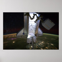 Space Shuttle Endeavour Docked at ISS (2011) Print