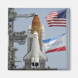 Space Shuttle Endeavour on the launch pad 3 Fridge Magnets