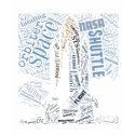 Space Shuttle in Tagxedo t-shirts