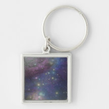 Space, stars, galaxies and nebulas key chains