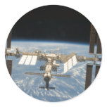 Space station round stickers
