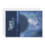 Space theme party invitations - customise template
