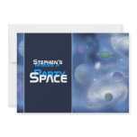 Space theme party invitations - customise template