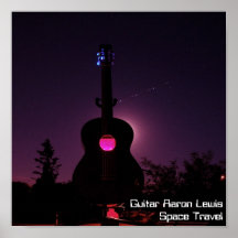 Space travel Back, Guitar Aaron LewisSpace Travel Poster