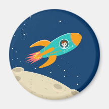 Space travel fridge magnets