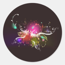 Space Wings: Vector Art: Round Stickers