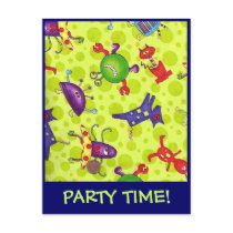 'Spacebots Party Invitation' Postcard