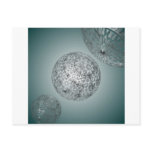 Spaced out 3d design postcards