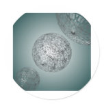 Spaced out 3d design stickers