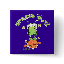 Spaced Out Alien Pinback Buttons