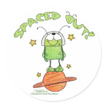Spaced Out Alien Stickers