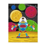 Spaceman & Mecha Robot on Planet Surface