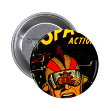 Spaceman Sci-Fi Astronaut Comic Art Pin