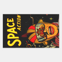 Spaceman Sci-Fi Astronaut Comic Art Stickers