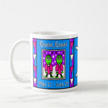Spacey Gemini Twins Coffee Mugs