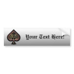 Spades Symbol: Orange & Red: Bumper Sticker