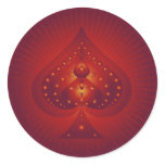 Spades Symbol: Vector Artwork: Round Sticker