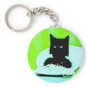 spaghetti cat  Keychain