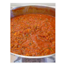 Spaghetti Dinner Cooking Food Italian Sauce postcards