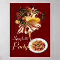 SPAGHETTI PARTY DANCE AND TOMATOES ITALIAN KITCHEN posters