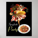 SPAGHETTI PARTY DANCE AND TOMATOES ITALIAN KITCHEN posters