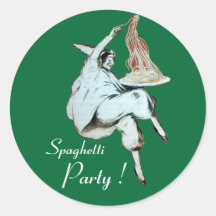 SPAGHETTI PARTY ITALIAN KITCHEN, RESTAURANT green Stickers