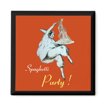 SPAGHETTI PARTY ITALIAN KITCHEN, RESTAURANT red Fridge Magnets