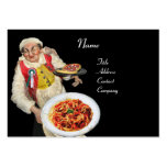 SPAGHETTI & PIZZA PARTY  ITALIAN KITCHEN,black red Business Card Template