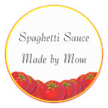 Spaghetti Sauce Custom Canning Labels stickers