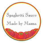 Spaghetti Sauce Customisable Canning Label Sticker