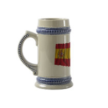 Spain and Asturias waving flags Mugs