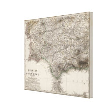 Spain and Portugal, four leaves Stretched Canvas Print