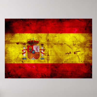 Spain; bandera de Espaa Poster
