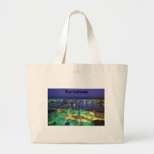 Spain Barcelona Night View (St.K) Canvas Bags