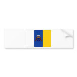 Spain Canary Islands Flag bumper stickers