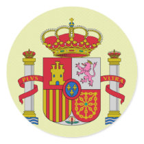 Spain Coat of Arms detail Round Sticker